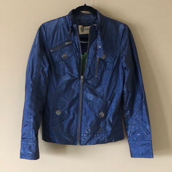 Giacomo the jacket metallic blue jacket - Picture 1 of 5